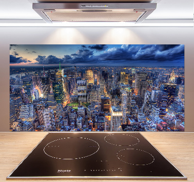 Achterwand keuken New York vanuit vogelperspectief