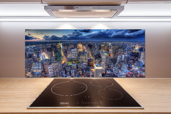 Achterwand keuken New York vanuit vogelperspectief