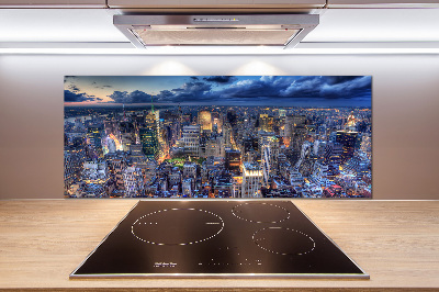 Achterwand keuken New York vanuit vogelperspectief