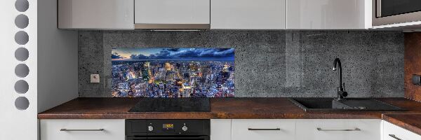 Achterwand keuken New York vanuit vogelperspectief