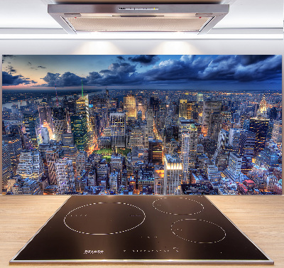 Achterwand keuken New York vanuit vogelperspectief