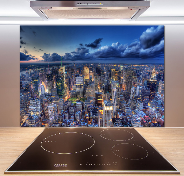 Achterwand keuken New York vanuit vogelperspectief