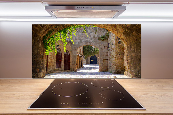 Spatscherm keuken Charmante straatjes