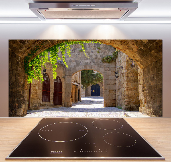 Spatscherm keuken Charmante straatjes