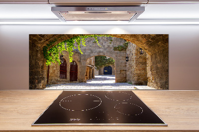 Spatscherm keuken Charmante straatjes