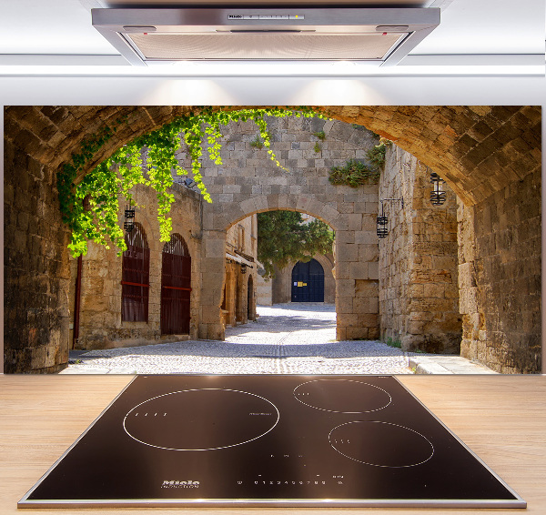 Spatscherm keuken Charmante straatjes