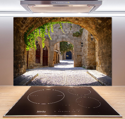 Spatscherm keuken Charmante straatjes