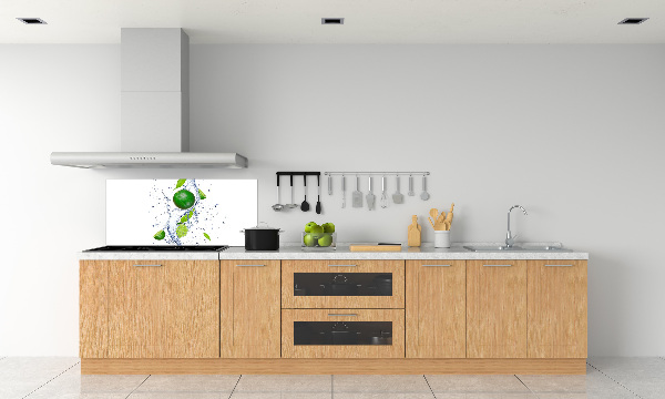 Glazen achterwand keuken Limoenen en water