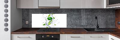 Glazen achterwand keuken Limoenen en water