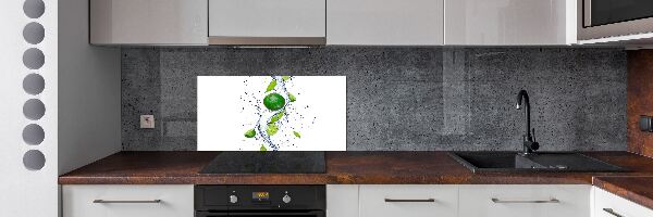 Glazen achterwand keuken Limoenen en water