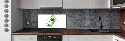 Glazen achterwand keuken Limoenen en water