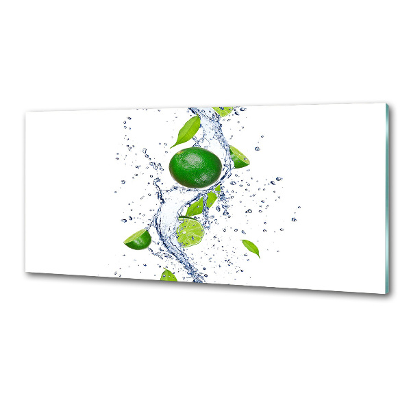 Glazen achterwand keuken Limoenen en water