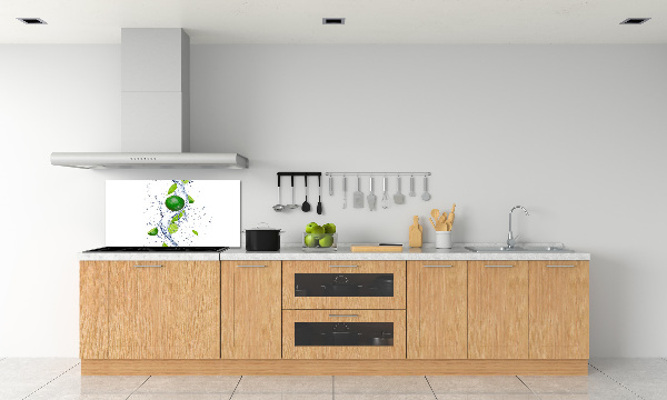 Glazen achterwand keuken Limoenen en water