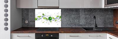 Glazen achterwand keuken Limoenen en water