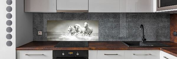 Achterwand keuken Witte paarden