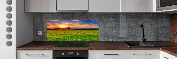 Achterwand keuken Zonsondergangweide