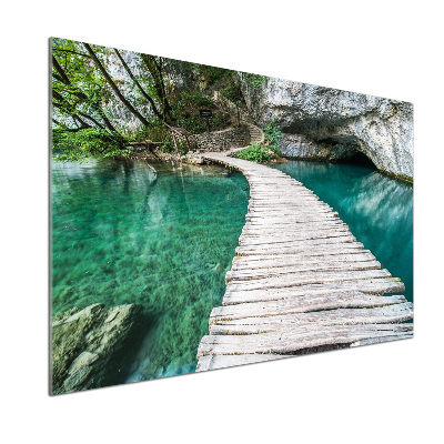 Glazen achterwand keuken Plitvice-meren