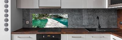 Glazen achterwand keuken Plitvice-meren