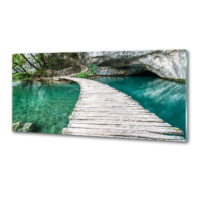 Glazen achterwand keuken Plitvice-meren