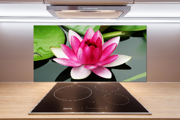 Glazen achterwand keuken Waterlelie