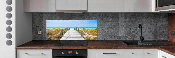 Achterwand keuken Pad langs de zee