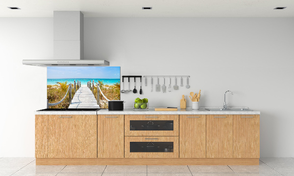 Achterwand keuken Pad langs de zee