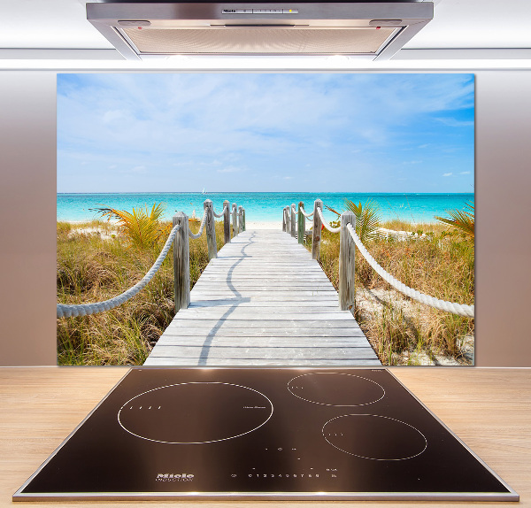 Achterwand keuken Pad langs de zee