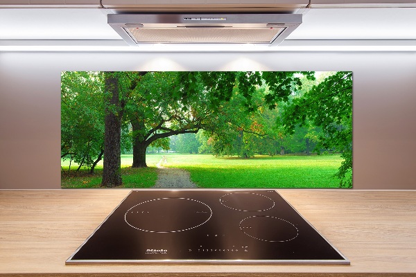 Achterwand keuken Park in de herfst