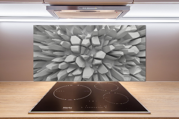 Glazen achterwand keuken 3D-abstractie