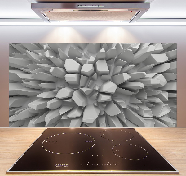 Glazen achterwand keuken 3D-abstractie