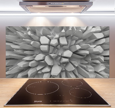 Glazen achterwand keuken 3D-abstractie