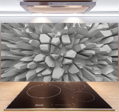 Glazen achterwand keuken 3D-abstractie
