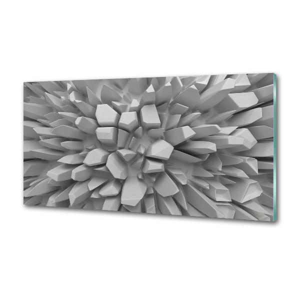 Glazen achterwand keuken 3D-abstractie