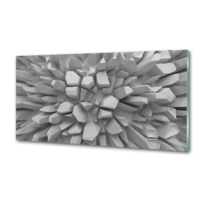 Glazen achterwand keuken 3D-abstractie