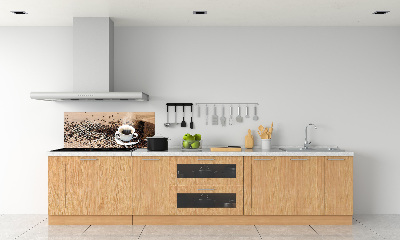 Spatscherm keuken Koffie en koffiebonen