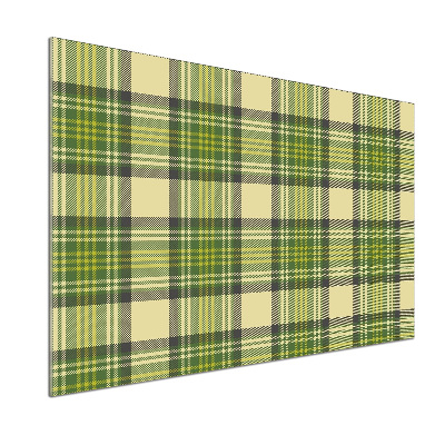 Spatscherm keuken Groen geblokt