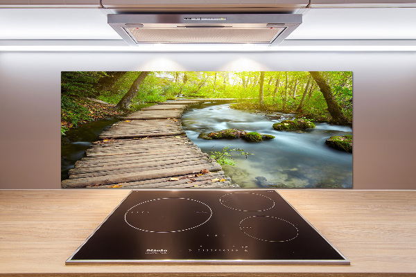 Keuken achterwand Pad langs de rivier