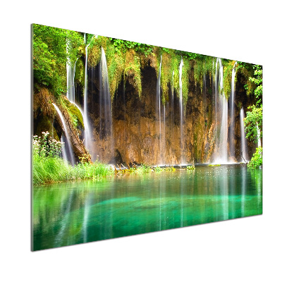 Glazen achterwand keuken Plitvice-meren
