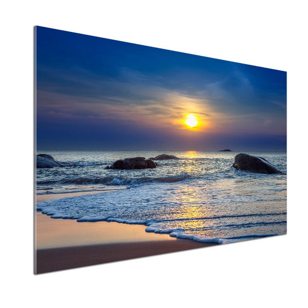 Achterwand keuken Zonsondergang aan zee