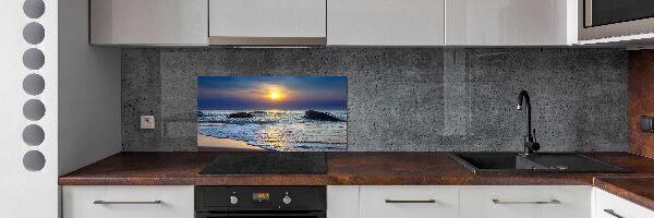 Achterwand keuken Zonsondergang aan zee