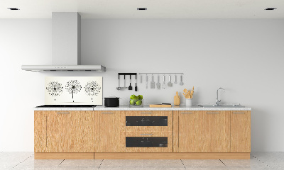 Glazen achterwand keuken Paardenbloemen