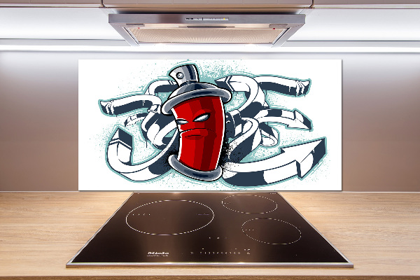 Spatscherm keuken Graffiti