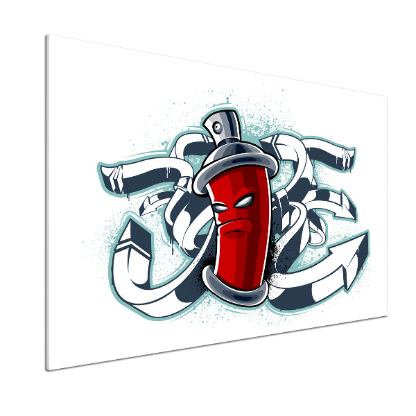 Spatscherm keuken Graffiti