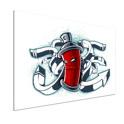 Spatscherm keuken Graffiti