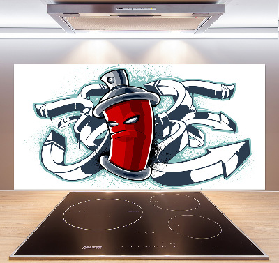 Spatscherm keuken Graffiti
