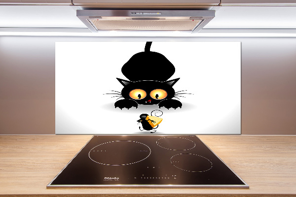 Keuken achterwand Kat en muis