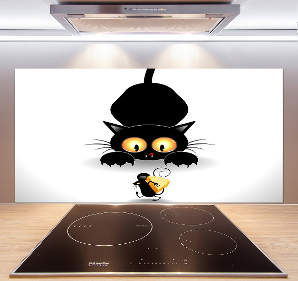 Keuken achterwand Kat en muis