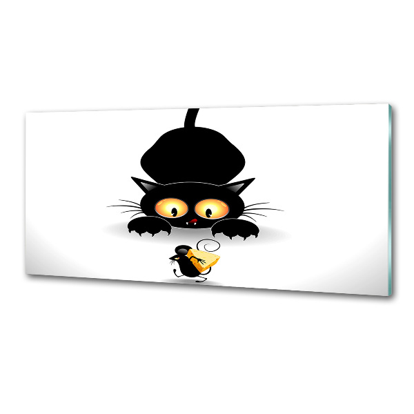 Keuken achterwand Kat en muis