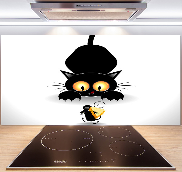 Keuken achterwand Kat en muis