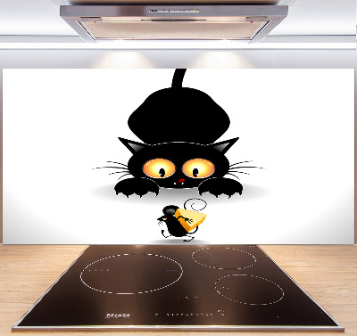 Keuken achterwand Kat en muis